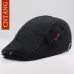 CNTANG Vintage Beret For Men Summer Fashion Flat Hat Casual Visor Caps Brand Designer Retro Men Cotton Cap Button Adjustable