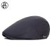 FS Fashion Flat Caps For Men Hat Unisex Beret Cap Women Summer Casual Sun Breathable Hats Black Berets Cabbie 2019 Chapeau Homme