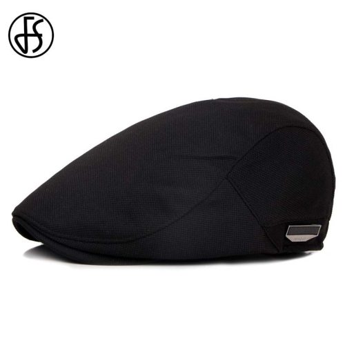 FS Fashion Flat Caps For Men Hat Unisex Beret Cap Women Summer Casual Sun Breathable Hats Black Berets Cabbie 2019 Chapeau Homme