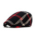 FS Unisex Classic Plaid Berets Caps For Men Casual Cotton Flat Cap Women Newsboys Gatsby Casquette Gorras Peaked Cap Cabbie Hats