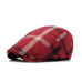 FS Unisex Classic Plaid Berets Caps For Men Casual Cotton Flat Cap Women Newsboys Gatsby Casquette Gorras Peaked Cap Cabbie Hats