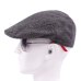 HT1100 New Fashion Wool Felt Mens Berets Winter Warm Striped Flat Caps High Quality Cabbie Newsboy Driver Ivy Caps for Men