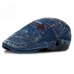 HT1195 Fashion Spring Summer Jeans Beret Hats for Men Women Quality Casual Unisex Denim Beret Cap Fitted Sun Cabbie Ivy Flat Cap