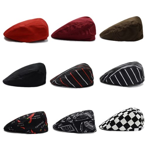 Hot Sale Spring Summer Sun Hat for Men Classic Western Beret Caps Woman Cotton Blend Ivy Caps Flat Brim Adjustable Men Beret Cap