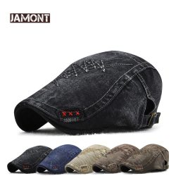 JAMONT 2018 Brand Fashion Visor Cap Men Hat Beret Spring Autumn Gorras Twill Berets Hat snapback Bone Male Flat Hats Casquette