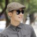 Male Summer Solid Newsboy Caps Men Casual Ivy Hat Pure Cotton Flat Peaked Cap Women Plain Beret Hats