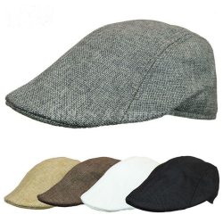 Men Golf Driving Sun Flat Cabbie Newsboy Unisex Herringbone Duckbill Ivy Hat Cap