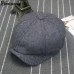 Men Octagonal Big size Berets Herringbone Gatsby Tweed Cap Newsboy Male Beret peaky blinders hat spring Women Flat Beret Hats