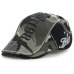 Men's Hat Summer Breathable Washed Cotton Camouflage Berets Adjustable Head Size Hip Hop Caps Male Bone Personality Tongue Cap