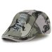 Men's Hat Summer Breathable Washed Cotton Camouflage Berets Adjustable Head Size Hip Hop Caps Male Bone Personality Tongue Cap