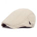 Mens Solid Cotton Cap Golf Driving Sun Flat Cabbie Beret Hat