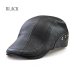 New Autumn Winter Beret Caps Unisex Mens Hats PU Leather Solid Beret Hat British Retro Men Women Woolen Flat Cap Boina Hat