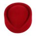 New Elegant Wool Felt Pillbox Stewardess Air Hostesses Beret Hat Party Base Cap (Red)