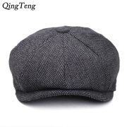 Peaky Blinders Men Berets Hat Autumn New Vintage Herringbone Octagon Cap Women'S Casual Pumpkin Hat Gatsby Flat Beret Hats