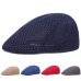 SILOQIN Ultra-thin Mesh Breathable Fashion Berets For Men Women Summer Simple Duckbill Beret Flat Cap Golf Ivy Couple Hat Unisex