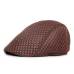 Spring Summer British Style Classic Man Mesh Berets Caps Casual Solid Color Peaked Caps Berets Hats Breathable Casquette Cap