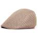 Spring Summer British Style Classic Man Mesh Berets Caps Casual Solid Color Peaked Caps Berets Hats Breathable Casquette Cap