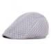 Spring Summer British Style Classic Man Mesh Berets Caps Casual Solid Color Peaked Caps Berets Hats Breathable Casquette Cap