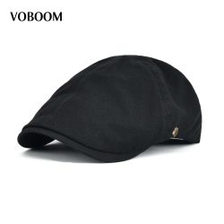 VOBOOM Cotton  Ivy Flat Cap Berets Spring Summer Men Women Solid Casual Driver Cooker Retro Male Female Boina 063