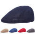 XdanqinX Unisex Summer Simple Mesh Breathable Fashion Beret Duckbill Caps For Men Women Berets New Style Flat Cap Golf Ivy Hats