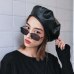 jiangxihuitian Brand Fashion Felt Pu Leather Beret Hat Women Cap Female Ladies Beanie Beret Girls For Spring And Autumn