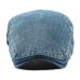 which in shower adult unisex adjustable plain denim beret for women men blank jean flat newsboy cap spring summer sun hat bone