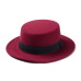 10 Color Men Women Fedora Hat Flat Dome Oval Top Bowler Porkpie Toca Sombrero Hat With Black Ribbon Band 10