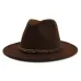 13 Colors High-Q Wide Brim Wool Felt Jazz Fedora Hats for Men Women British Classic Trilby Party Formal Panama Cap Floppy Hat