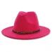13 Colors High-Q Wide Brim Wool Felt Jazz Fedora Hats for Men Women British Classic Trilby Party Formal Panama Cap Floppy Hat
