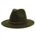 13 Colors High-Q Wide Brim Wool Felt Jazz Fedora Hats for Men Women British Classic Trilby Party Formal Panama Cap Floppy Hat