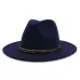 13 Colors High-Q Wide Brim Wool Felt Jazz Fedora Hats for Men Women British Classic Trilby Party Formal Panama Cap Floppy Hat