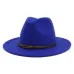 13 Colors High-Q Wide Brim Wool Felt Jazz Fedora Hats for Men Women British Classic Trilby Party Formal Panama Cap Floppy Hat
