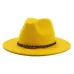 13 Colors High-Q Wide Brim Wool Felt Jazz Fedora Hats for Men Women British Classic Trilby Party Formal Panama Cap Floppy Hat