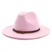 13 Colors High-Q Wide Brim Wool Felt Jazz Fedora Hats for Men Women British Classic Trilby Party Formal Panama Cap Floppy Hat