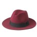 2 Big Size 100% Wool Men Felt Trilby Fedora Hat For Gentleman Wide Brim Top Cloche Panama Sombrero Cap Size 56-58,size 59-61CM