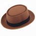 2015 Fashion Men Classic Felt Pork Pie Porkpie fedora Hat Chapea Cap Upturn Masculino Black Ribbon Band panama hats