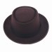 2016 Fashion Unisex Felt Pork Pie Men curled edg cap European American flat caps circular top hats Fedoras chapeu fedora hat 25