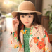 2018 simple Vintage Retro Kids Child Girl Hats Fedora wool Felt Crushable Wide Brim Cloche Floppy Sun Parent-child Beach Cap