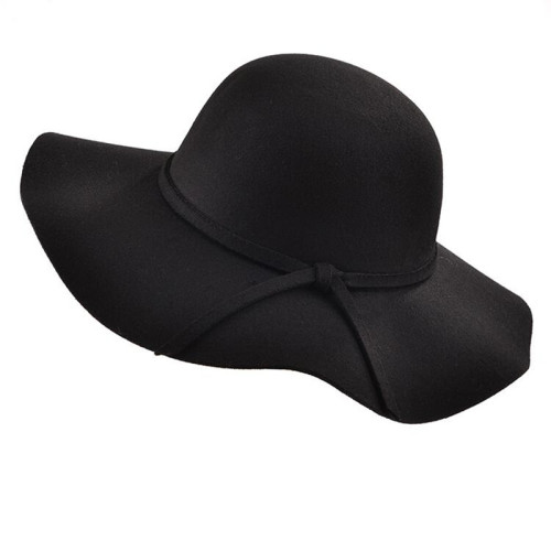 2018 simple Vintage Retro Kids Child Girl Hats Fedora wool Felt Crushable Wide Brim Cloche Floppy Sun Parent-child Beach Cap