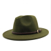 2019 New Winter Autumn Wool Women Men Belt Ladies Fedoras Top Jazz Hat European American Round Caps Bowler Hats 55-58cm