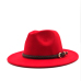 2019 New Winter Autumn Wool Women Men Belt Ladies Fedoras Top Jazz Hat European American Round Caps Bowler Hats 55-58cm