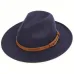 Autumn winter wool men's fedoras women's felt hat Ladies sombrero jazz Male bowler hat outdoor vintage top hats Black large size