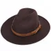 Autumn winter wool men's fedoras women's felt hat Ladies sombrero jazz Male bowler hat outdoor vintage top hats Black large size