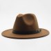 Brand oZyc Winter Autumn Imitation Woolen Women Men Ladies Fedoras Top Jazz Hat European American Round Caps Bowler Hats