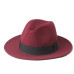 Fashion 100% Wool Wide Brim Winter Autumn Men Felt Trilby Fedora Hat For Gentleman Top Cloche Panama Sombrero Cap 58CM