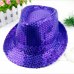 Fashion Adult/Child Unisex Brilliant Glitter Sequins Hat Dance Show Party Jazz Hat Cap Show Stage props Beading Caps Fedoras