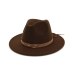 Fashion Wide Flat Brim wool felt Fedoras hats with Ribbon Band jazz trilby formal top hat panama cap Floppy Hat for men women