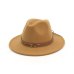 Fashion Wide Flat Brim wool felt Fedoras hats with Ribbon Band jazz trilby formal top hat panama cap Floppy Hat for men women