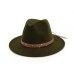 Fashion Wide Flat Brim wool felt Fedoras hats with Ribbon Band jazz trilby formal top hat panama cap Floppy Hat for men women