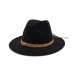 Fashion Wide Flat Brim wool felt Fedoras hats with Ribbon Band jazz trilby formal top hat panama cap Floppy Hat for men women